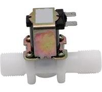 12/24/220V Electric Solenoid Valve - Magnetic DC N/C Water & Inlet Flow Switch - 1/2" Durable Ball Valve(24V)