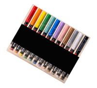 12/24/36/48 Color Acrylic Paint Pen Water Resistant Liquid Acrylic Marker Brush Tip For Drawing Scrapbooking Card Making Paint Brush Markers