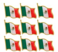 12/24/50/100 Pack Metal Mexico Flag Lapel Pin Waving Mexican MX Flag Pins Souvenir Friendship Patriotic Pin Bulk souvenir Series