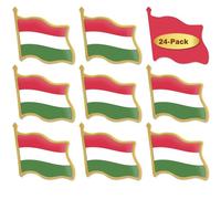 12/24/50/100Pcs Official Hungary Flag Pins Bulk - Metal Hungarian National Lapel Pin
