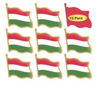 12/24/50/100Pcs Official Hungary Flag Pins Bulk - Metal Hungarian National Lapel Pin