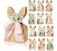 12/24 Piece Modern Simple Design Parties Treats Bag Colorful Candy Bags for Easter Eggs Hunt and Seasonal Celebration Present Bags