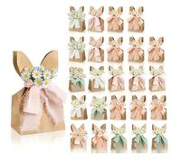 12/24 Piece Modern Simple Design Parties Treats Bag Colorful Candy Bags for Easter Eggs Hunt and Seasonal Celebration Present Bags