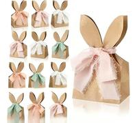 12/24 Piece Modern Simple Design Parties Treats Bag Colorful Candy Bags for Easter Eggs Hunt and Seasonal Celebration Present Bags