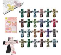 12/24Pc Magnetic Cross Bookmarks Gifts, Cross Christian Bookmarks, Magnetic Bible Verse Book Marks, Magnetic Page Clips, Gift for Bible Study, Readers, Teachers, Students (24PCS-B)