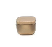 12/24pcs Empty Square Candle Jars 50ml Metal Tins Empty Containers Boxs Candy Pot Home Storage Containers Organizer With Lids for Making Candles(Gold,12pcs)