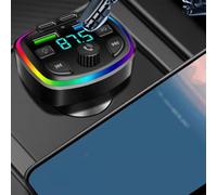 12-24V 3.1A Dual USB Car Charger with FM Transmitter, MP3 Player and Hands- Calling, 5.0 for Most Vehicle Models