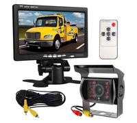 12-24V 7" Car HD Monitor IR Night Vision Truck Reverse Rear View Camera Kit
