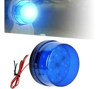 12/24V Blue Flashing Light, 15 LED Strobe Beacon Alarm Flash Lighting Without Sound LED Strobe Warning Light Emergency Lantern for Vehicle Tractor Car Bus Home Security Alarm System (2PCS)