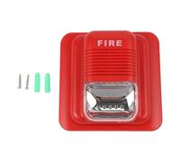 12/24V DC Wired Fire Alarm with LED Strobe Light, 105dB Sound, 3 Tones, ABS
