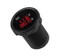 12-24V Digital Voltmeter Ammeter, Red LED Voltage Current Meter for Car Motorcycle Boat, Panel Meter with Easy - Read Display for DC 12V - 24V Systems
