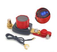 12-24V Top Post Battery Disconnect Switch with Voltmeter, Flame-Retardant ABS and Brass Terminals, Adjustable for A-11-13mm B-13-15mm Small-Head Batteries, for Cars, Boats, RVs(B)