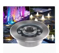 12/24V Underwater Pond Light - LED Ring Underwater Fountain Light - Stainless Steel Park Plaza Fountain Lights, IP68 Waterproof Submersible LED Landscape Spotlights, For Pond Pool Aquarium(White Light