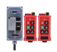 12-24V4 Buttons Single Speed Industrial Wireless Radio Crane Remote Control Switches Winches Hoist Track Crane Lift Control(Gold,110)