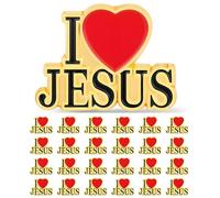 12/25/50/100 pieces Metal enamel Red heart I love Jesus Christian religion Lapel pin Bible Verses Brooch pins Badge bulk, M Size, Alloy Steel, no gemstone