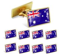 12/25/50/100Pack Official Australia Flag Pins Bulk - Metal Australian Aussie National Lapel Pin, 7/8 in *5/8in, Alloy, electroplating, no gemstone