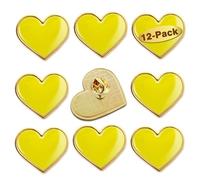 12/25/50/100Pcs Heart Love Lapel Pins Bulk - Metal Heart Health Brooch Badge For Men Women Clothes Bags Hats, 12-Pack, Metal, no gemstone