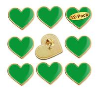 12/25/50/100Pcs Heart Love Lapel Pins Bulk - Metal Heart Health Brooch Badge For Men Women Clothes Bags Hats, 50-Pack, Metal, no gemstone