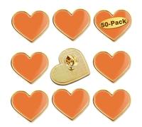 12/25/50/100Pcs Multicolor Heart Love Lapel Pins Bulk - Metal Heart Health Brooch Badge For Men Women Clothes Bags Hats, 12-Pack, Metal, no gemstone
