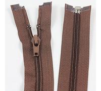12" - 28" Open Ended NO:5 Nylon ZIPS *9 Sizes & 17 Colours* Zippers Sewing Craft Brown 5299, 16 Inch