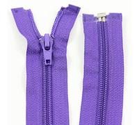 12" - 28" Open Ended NO:5 Nylon ZIPS *9 Sizes & 17 Colours* Zippers Sewing Craft (Purple 5170, 24 Inch)