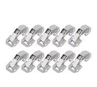 12/2PCS 90 Degree Cabinet Hinges Steel No-Drilling Hole Cupboard Door Buffer Metal Hinges Home Kitchen Furniture Hardware(10PCS)