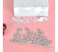 12.2x5.7cm Snail, Flower and Grass Metal Cutting Dies Cut Stencils for Scrapbooking Embossing Paper Photo Album Decorative Card Making Template