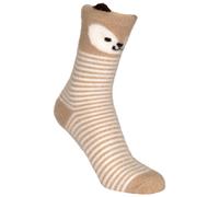 (12-3, Beige) Trespass Kids Socks Casual Breathable Cosy Animal