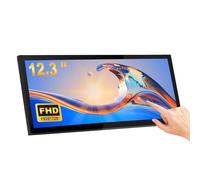 12.3 inch touch screen monitor IPS 1920x720 stretched bar LCD mini secondary screen laptop HDMI for laptop Aida64 GPU CPU RAM Monitoring
