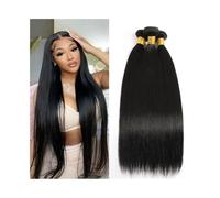 12-30 Inch Double Weft Straigth Hair Bundles Natural Color Remy Straight Weave Bundle Brazilian Human Hairs Extensions(14 16 18)