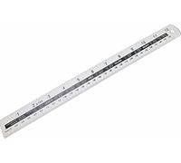 12" / 300mm Aluminium Ruler Metric and Imperial Ruler Measuring Measure MS108