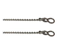 12" / 300mm Replacement Sink Basin Plug Chain with S Hooks - Ball Type, Chrome