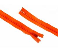 12" 30cm YKK Nylon Closed End Dress Zips Orange - per Single Zip