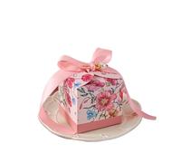 12/30Pcs Flower Candy Box Beauty Biscuit Paper Boxes Suitable For Wedding Birthday Valentine's Day(Pink,30pcs)