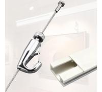12 36 66 132 144 in Length Picture Hanger Track Kit, Gallery Rail Picture Hanging Systems with Steel Cables, Wall Mount Art Rail Hanging System for Wall Decor/Art Exhibition(L 100 cm)