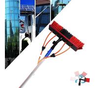12~36ftWindow Cleaning Pole Brush Water Fed Window Cleaning Pole So Panel Kit Window Cleaner Tool Roof Cleaning Equint and Cleaning Photovoltaic 30cm Brush Head