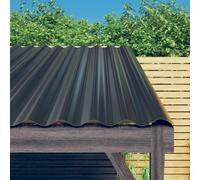 12/36x Roof Panels Powder-coated Steel Anthracite Sheet Profile 60/80/100 x 36cm