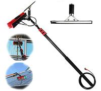 12-39FT coping Window Cleaning Pole - 2-in-1 -Fed Brush & Squeegee for Outdoor Use, Professional Extendable Cleaner for Roof, Gutters & Conservatories - 18FT/5.4M
