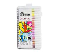 12/48 / 60 Color Acrylic Paint Marker for Journaling Scrapbooking Painting Soft Brush Tip Marker for School Art Craft Acrylic Markers