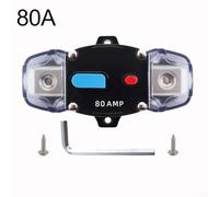 12-48 Volt DC Circuit Breaker with Manual Reset - Self Recovery Thermal Trip Protection for Overcurrent, Overvoltage, Short-Circuit - 30A to 300A Range(80A)