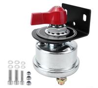 12 48V Battery Disconnect Switch 200A with Bracket for Cars RVs Campers and Trailers Electrical Safety Device with Audible ON/OFF Indicator (Red)
