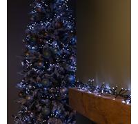 Premier Decorations Premier Decorations-960 Multi Action Cluster LED Lights with Timer-White, ONE Size