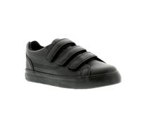 (12.5 (Children's)) New Older Boys/Childrens Black Kickers Tovni Touch Fasten Shoes UK Size
