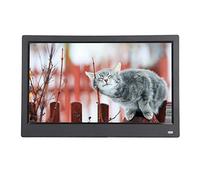 12.5 HD inch Digital Photo Frame, 1920 * 1080 Full View IPS Display Screen Multi-function Portable Digital Photo Frame with Frame Bracket(Black-UK Plug) Double the comfort