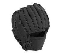 12.5 inch baseball glove PU leather professional defensive glove Ergonomic design Soft and comfortable For teenagers adults Softball baseball training and competition use Black (Black)