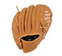12.5 inch baseball glove PU leather professional defensive glove Ergonomic design Soft and comfortable For teenagers adults Softball baseball training and competition use Black (Brown)