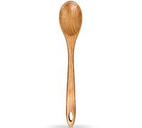 12.5 Inch Large Wooden Spoon for Cooking - Beech Wood Spatula With Long Handle for Stirring, Non-Stick Kitchen Utensil, Big Mixing and Serving