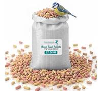 12.5 KG Berry Mix Suet Pellets for Wild Birds Food, Berries for Bird Feed | Mixed Berry, Mealworm & Insect for Bird Feed Flavours Bird Food for Outside Wild Birds, Year-Round Feed for Garden Birds