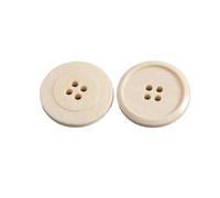 12.5 mm-27.5 mm Resin Buttons, Beige, 15mm 6 Pcs