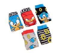 (12.5 UK Child-3.5 UK Child, Blue/Red/Grey) Sonic The Hedgehog Boys Socks Set (Pack of 5)